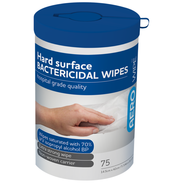 70% Isopropyl Alcohol Hard Surface Wipes Tub/75
