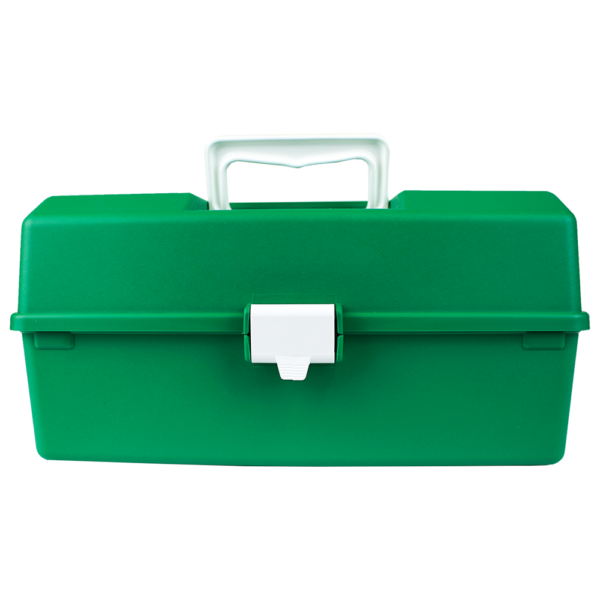 Green Plastic Tacklebox with 1 Tray 16 x 33 x 19cm