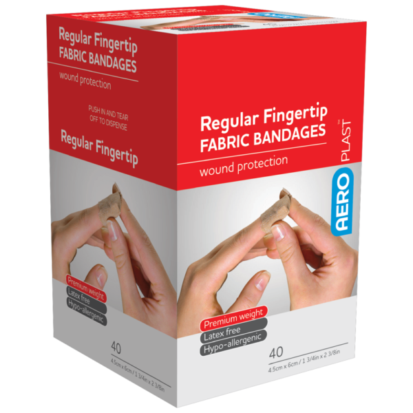 Premium Fabric Regular Fingertip Dressings 6 x 4.5cm Box/40